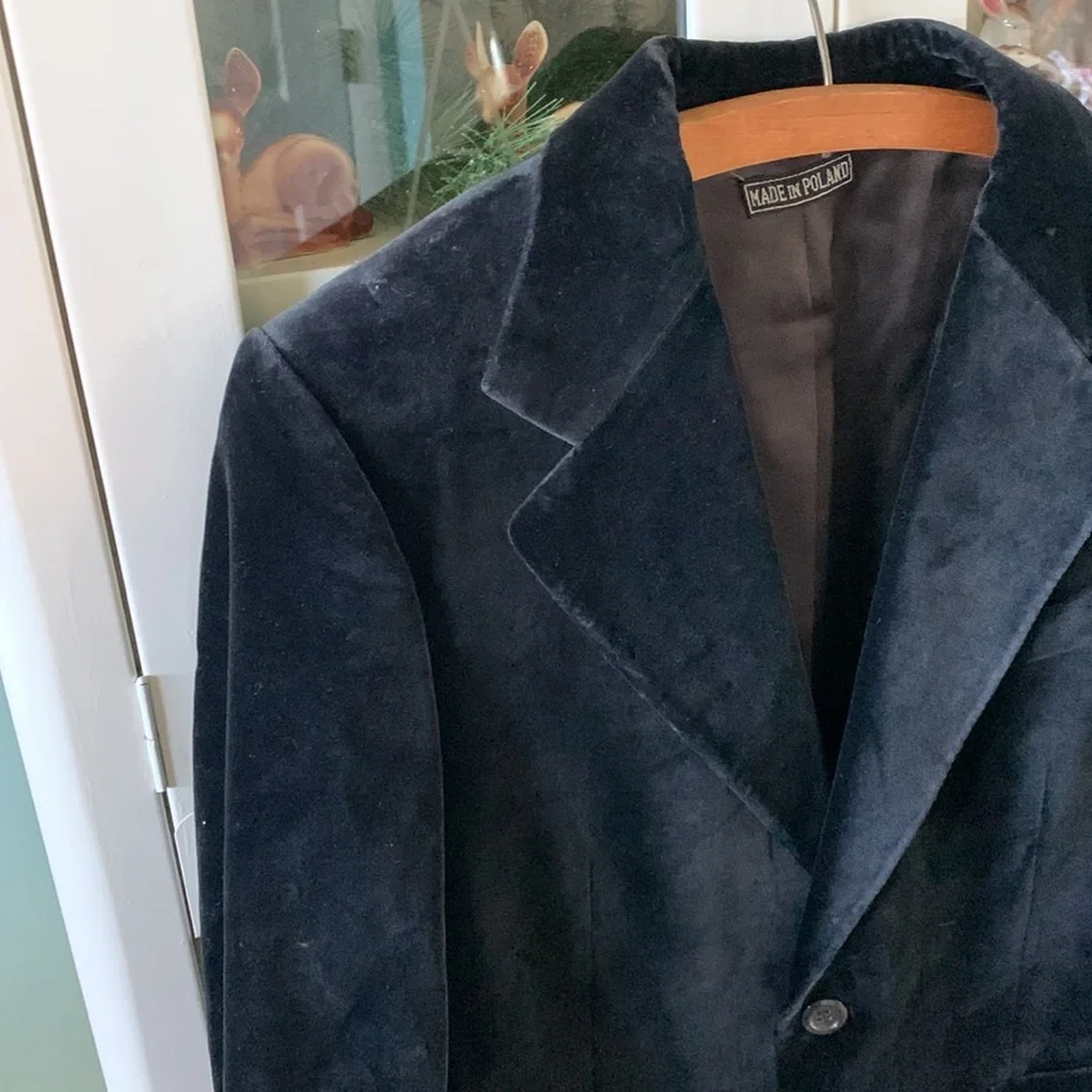 Scott Grey Ltd Vintage 70’s Men's Velvety Blazer euc